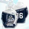 NFL Seattle Seahawks Tyler Lockett Navy White Pullover Hoodie