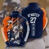 NFL Denver Broncos Steve Atwater Orange Navy Pullover Hoodie