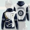 MLB Seattle Mariners Fire Ball Blue White Pullover Hoodie
