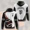 MLB San Francisco Giants Fire Ball White Black Pullover Hoodie