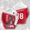 NFL Atlanta Falcons Calvin Ridley Red White Pullover Hoodie