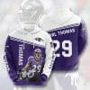 NFL Baltimore Ravens Earl Thomas Purple White Pullover Hoodie