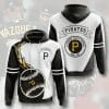 MLB Pittsburgh Pirates Fire Ball Black White Pullover Hoodie