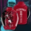 NFL Arizona Cardinals Larry Fitzgerald Red Black Pullover Hoodie