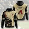 MLB Arizona Diamondbacks Fire Ball Sonoran Sand Black Pullover Hoodie