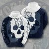 MLB New York Yankees Skull White Pullover Hoodie