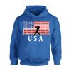 American Flag Baseball Pullover Hoodie