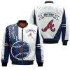 MLB Atlanta Braves White Navy Blue Bomber Jacket