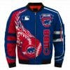 MLB Chicago Cubs Big Logo Red Blue Bomber Jacket