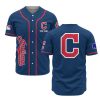 MLB Cleveland Indians Custom Name Navy Baseball Jersey
