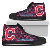 MLB Cleveland Indians Puzzle Pattern High Top Shoes