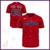 MLB Cleveland Indians Custom Name Number Alternate Red Baseball Jersey