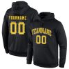 Custom Black Gold-White Sports Pullover Hoodie