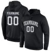 Custom Black White-Gray Sports Pullover Hoodie