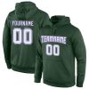 Custom Green White-Purple Sports Pullover Hoodie