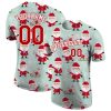 Custom Green Red-White "Christmas" 3D T-Shirt