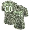 Custom Green White-Neon Green 3D Pattern Design Dollar T-Shirt