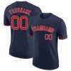 Custom Navy Red-White T-Shirt