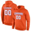 Custom Orange White-Purple Sports Pullover Hoodie