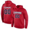 Custom Red Navy-White Sports Pullover Hoodie