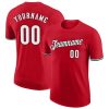 Custom Red White-Black T-Shirt