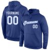 Custom Royal White-Light Blue Sports Pullover Hoodie