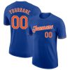 Custom Royal Orange-White T-Shirt