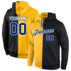 Custom Gold Royal-Black Split Fashion Sports Pullover Hoodie