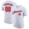 Custom White Red-Black T-Shirt
