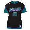 MLB Arizona Diamondbacks Custom Name Number Black Green T-Shirt
