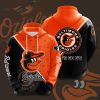 MLB Baltimore Orioles Orange Black Pullover Hoodie