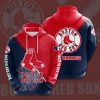 MLB Boston Red Sox Blue Red Logo Pullover Hoodie