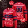 MLB Boston Red Sox Custom Name Number Ugly Christmas Red Sweater