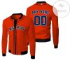 MLB Houston Astros Custom Name Number Orange Bomber Jacket