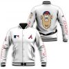 MLB Atlanta Braves Meet Blooper Logo White Baseball Jacket