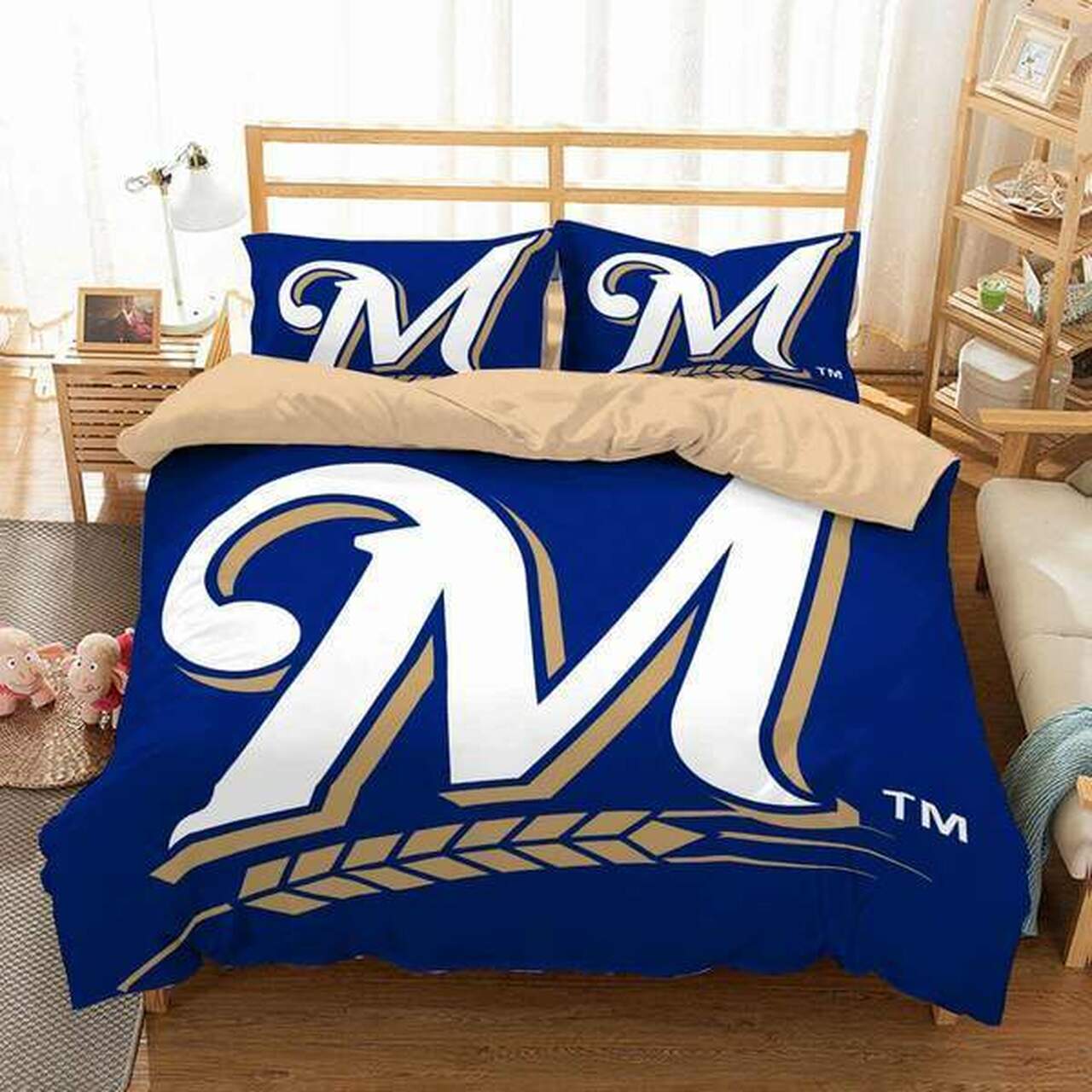 MLB Milwaukee Brewers Bedding Set V1