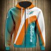 NFL Miami Dolphins Aqua Orange Limited Edition Zip Up Hoodie