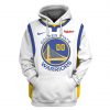 NBA Golden State Warriors Custom Name Number White Pullover Hoodie