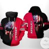 MLB Los Angeles Angels US Flag Skull Pullover Hoodie