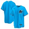 Miami Marlins Nike Blue Alternate Custom MLB Replica Jersey