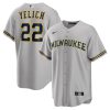 Milwaukee Brewers Christian Yelich Nike Gray Alternate MLB Replica Jersey