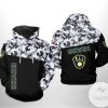 MLB Milwaukee Brewers White Black Camo Pullover Hoodie