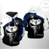 MLB Milwaukee Brewers Punisher Skull Navy Pullover Hoodie