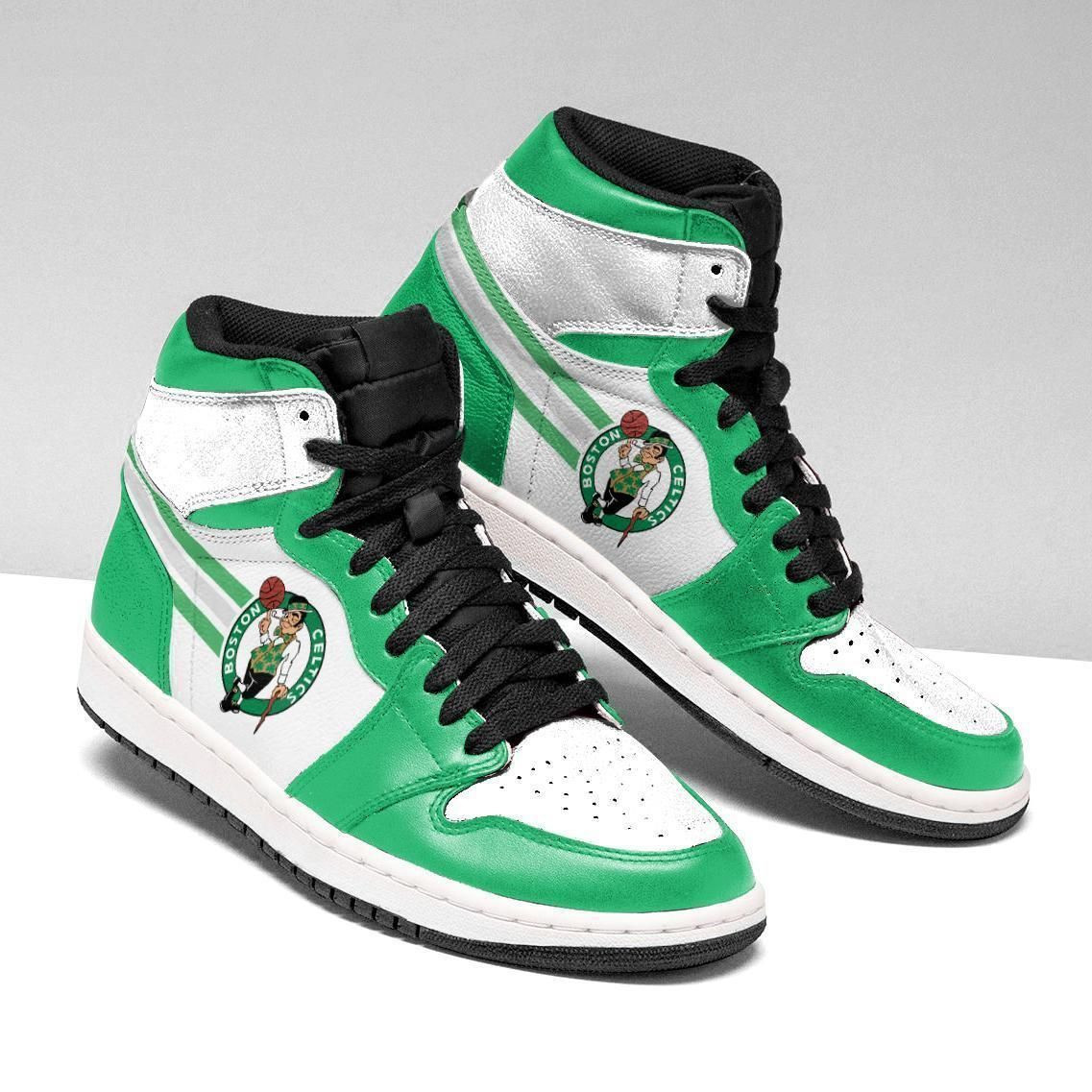 NBA Boston Celtics Green White Air Jordan 1 High Sneakers NBA Boston Celtics Green White Air Jordan 1 High Sneakers