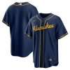Milwaukee Brewers Nike Navy Alternate Custom MLB Replica Jersey