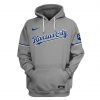 MLB Kansas City Royals Custom Name Number Light Gray Pullover Hoodie
