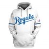 MLB Kansas City Royals Custom Name Number White Pullover Hoodie