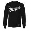 MLB Los Angeles Dodgers Custom Name Number Black Sweatshirt