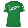 MLB Los Angeles Dodgers Custom Name Number Green T-Shirt