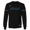MLB Miami Marlins Custom Name Number Black Sweatshirt